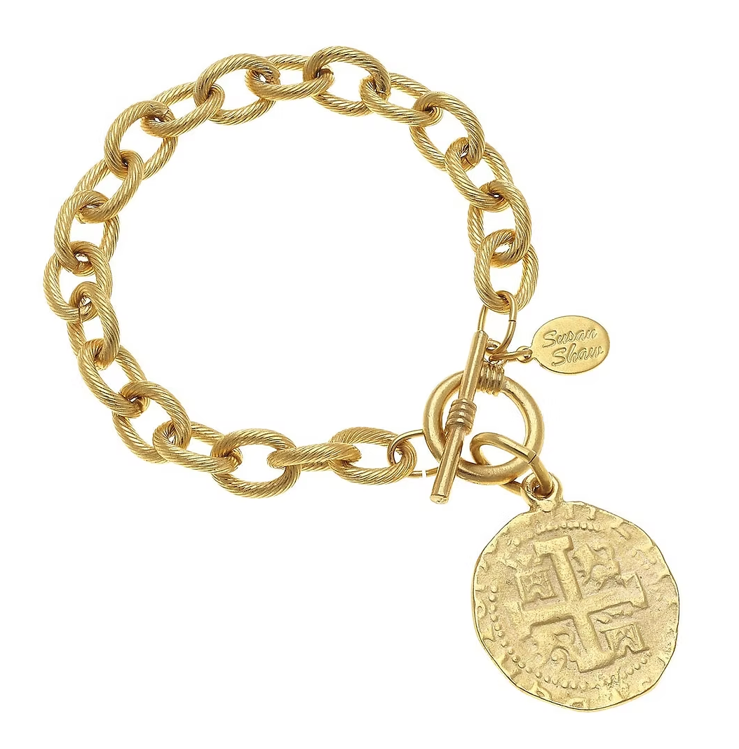 Susan Shaw Gold Coin Bracelet