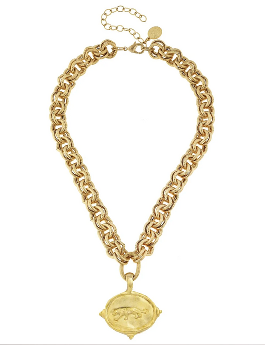 Susan Shaw Gold Tiger Necklace
