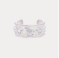 Budhagirl Seven Crystal Ring Silver