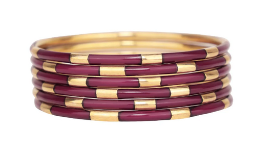 Budhagirl Veda Bangles Burnt Orange Maroon