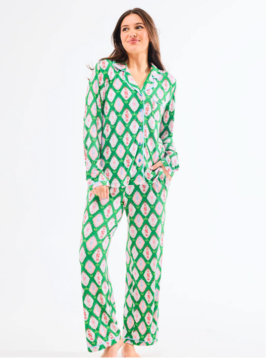 Mary Square Women's Pajama Set  Christmas Cavalry