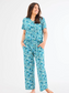 Mary Square Women's Pajama Set Day Dreaming Blue