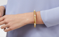 Julie Vos Catalina Hinge Bangle Gold Cubic Zirconia