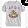 Tiger Pride Short Sleeve Sweater Gray