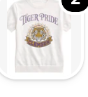 Tiger Pride Short Sleeve Sweater Ivory