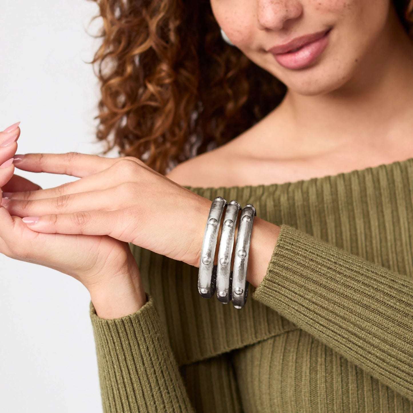 Julie Vos Solara Bangle Silver