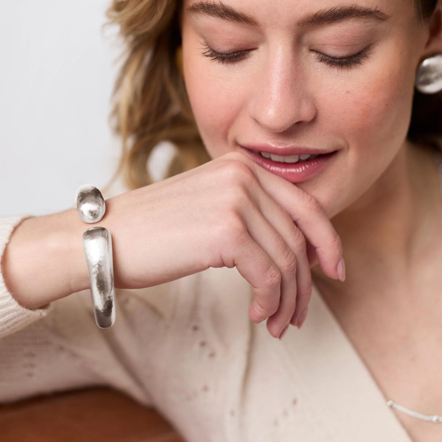 Julie Vos Solara Demi Cuff Silver