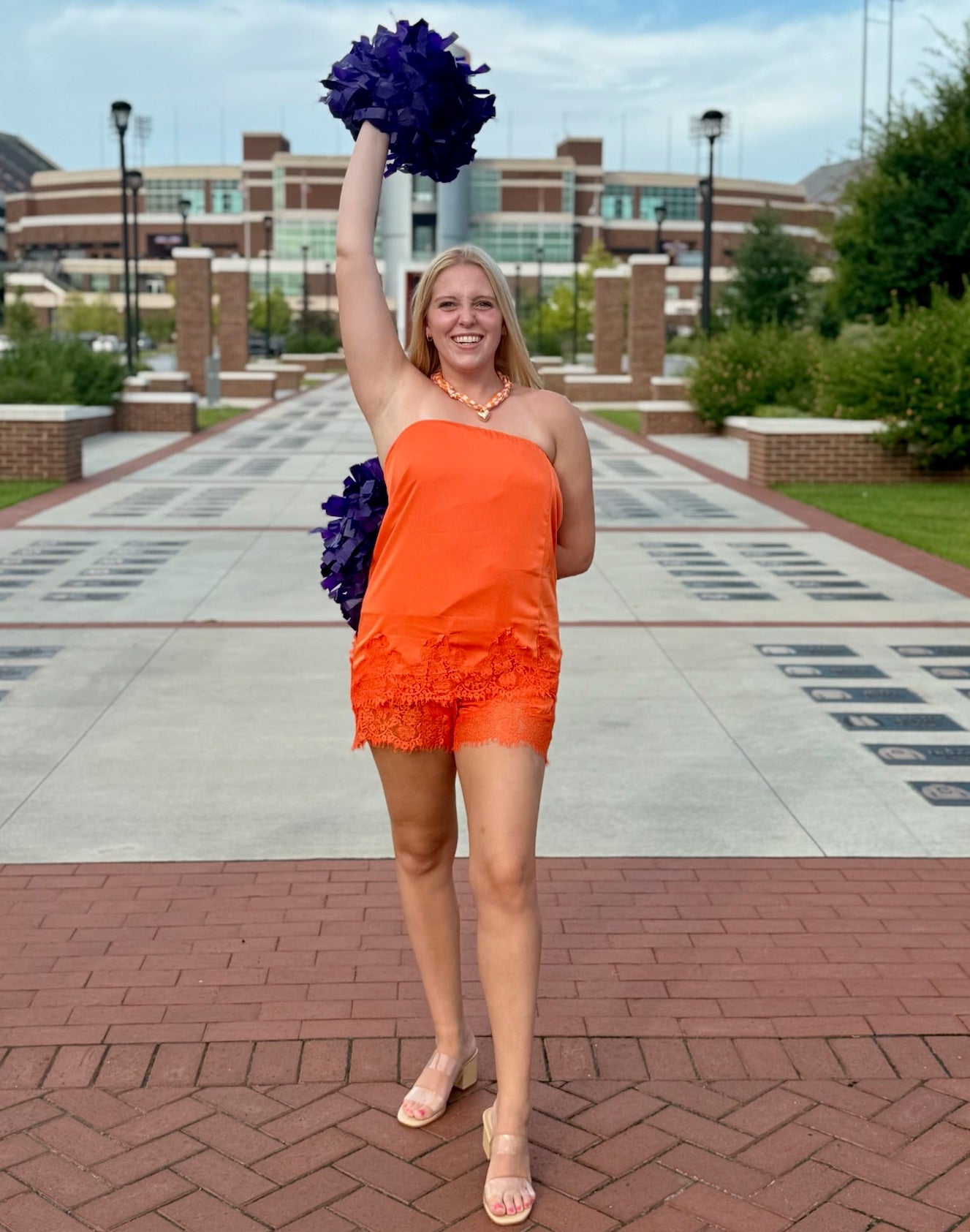 The Orange Blossom Lace Set Clemson