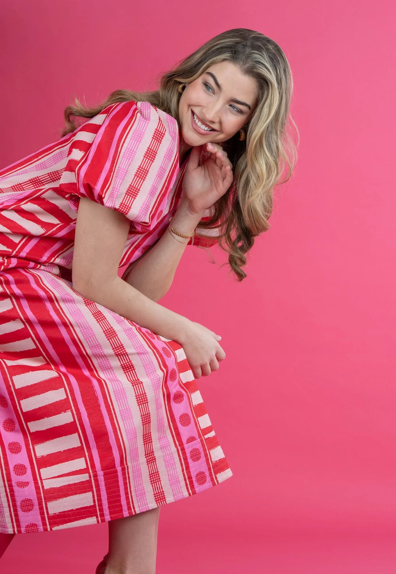 Emily McCarthy Hampton Dress Peach Jubilee