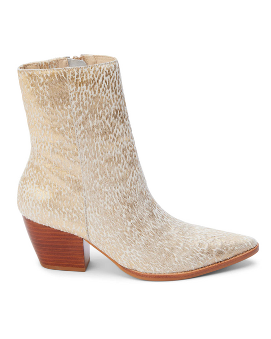 Matisse Gold Splatter Cowhair Boot