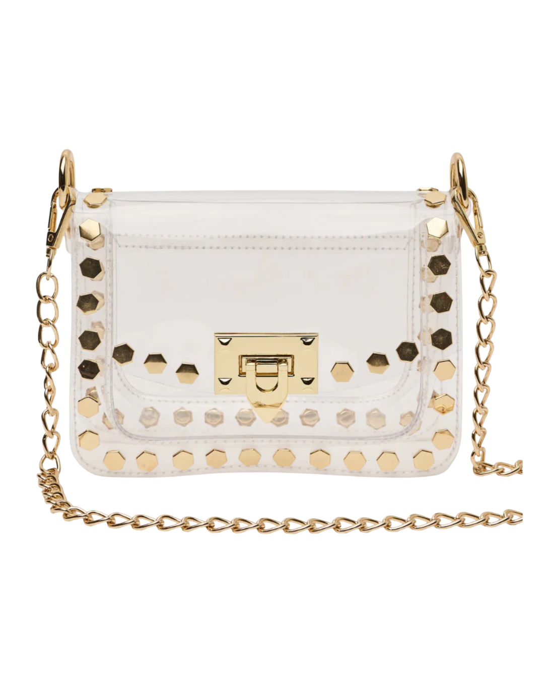 Jackie in Hexagon Clear Handbag