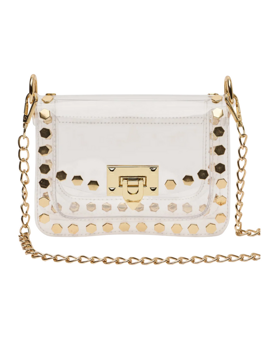 Jackie in Hexagon Clear Handbag
