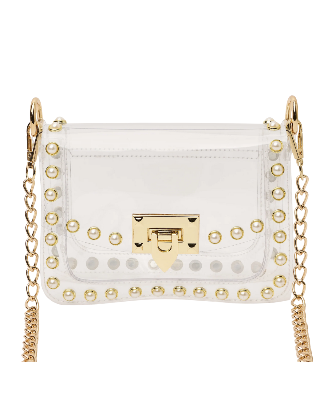 Jackie in Pearl Clear Handbag