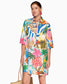 Vilagallo Multicolored Palm Tree Print Shirt Dress