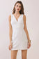 Wide Waistband Back Self Tie Bow Mini Dress