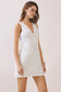 Wide Waistband Back Self Tie Bow Mini Dress
