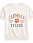 Clemson Tigers Short Sleeve Sweater Ivory
