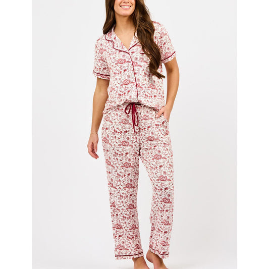 Mary Square Charlotte Team Toile Pajama Set South Carolina