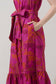 In the Jungle Cileah Collared Maxi Dress: Magenta