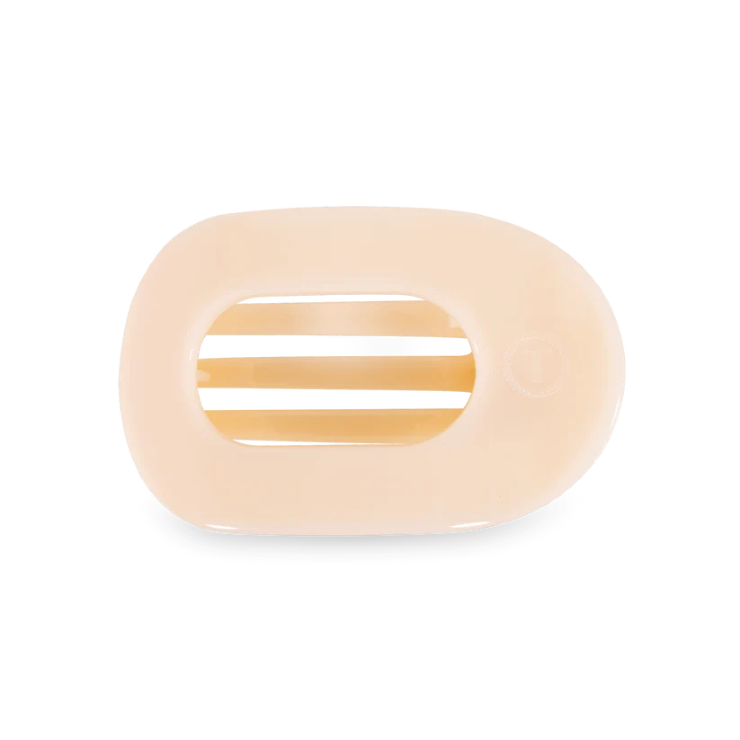 Teleties Flat Round Hair Clip Almond Beige