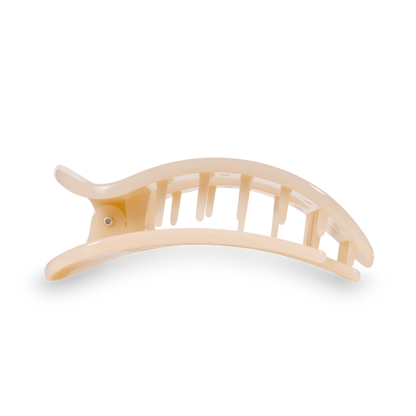 Teleties Flat Round Hair Clip Almond Beige