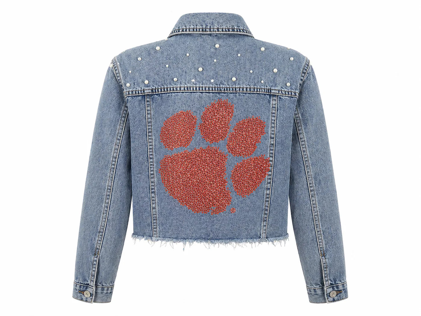 Clemson Paw Pearl Denim Jacket
