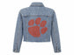 Clemson Paw Pearl Denim Jacket
