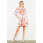 THML Puff Sleeve Embroidery Detail Dress Pink