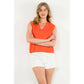 Sleeveless Knit Top Orange