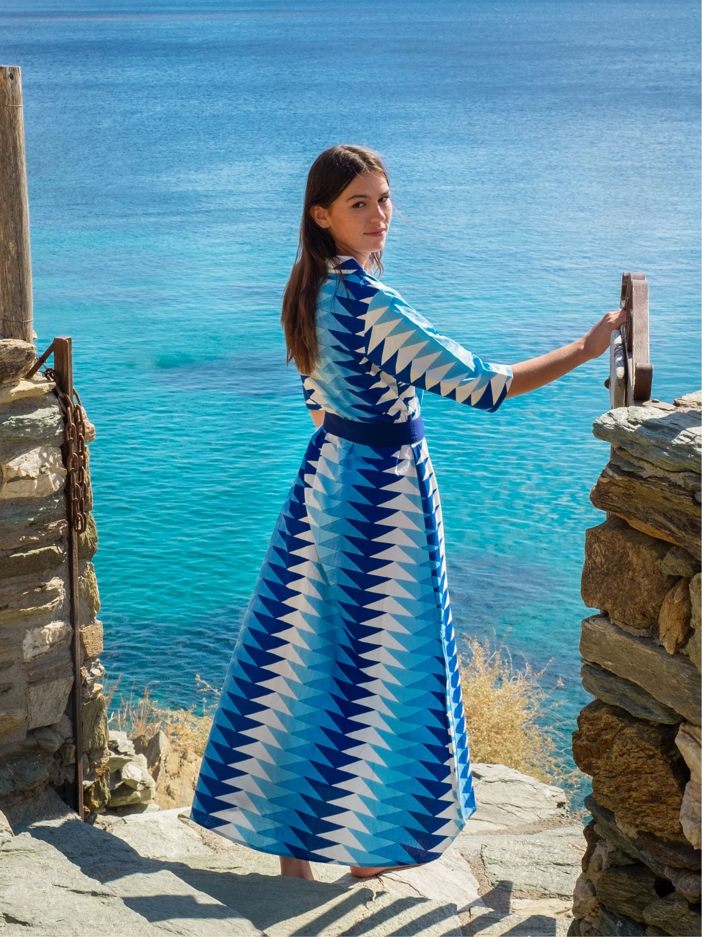 Beau and Ro The Eloise Dress Triangle Ocean