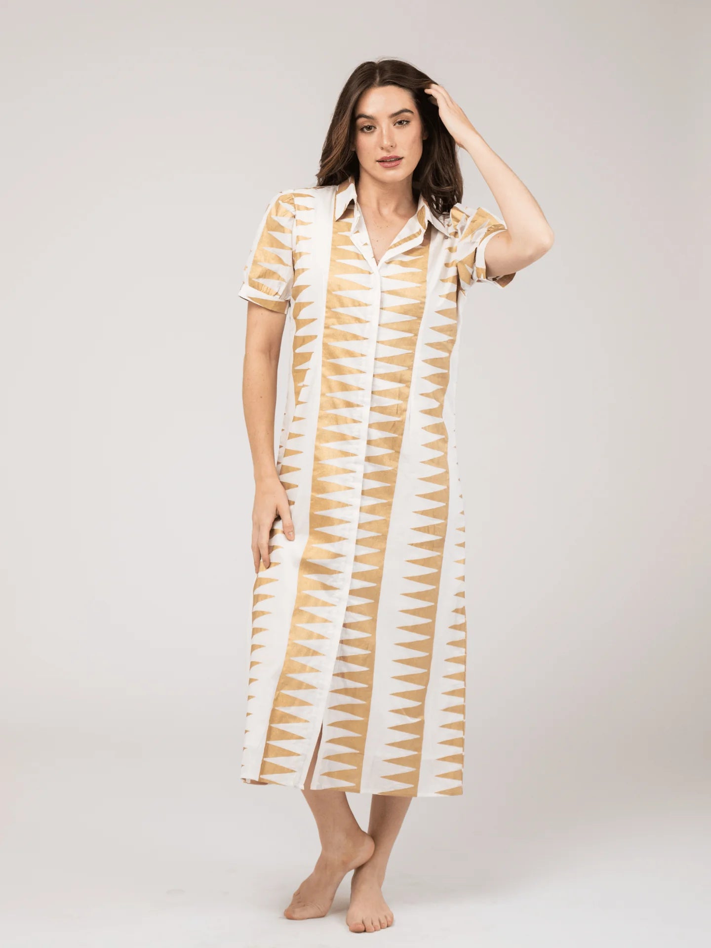 Beau and Ro The Kris Dress Edgy White