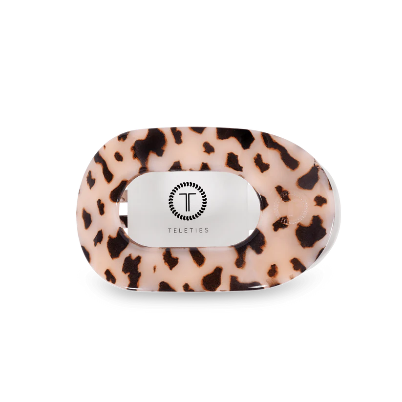 Teleties Flat Round Hair Clip Blonde Tortoise