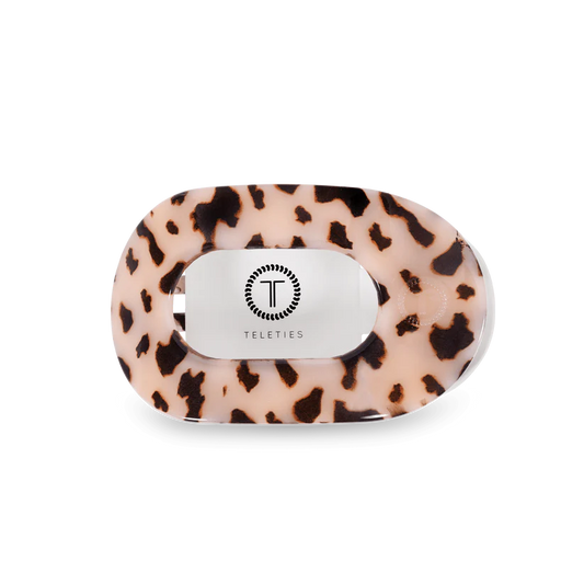 Teleties Flat Round Hair Clip Blonde Tortoise
