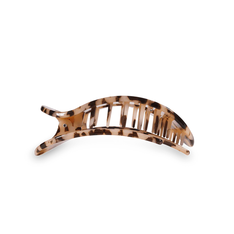 Teleties Flat Round Hair Clip Blonde Tortoise