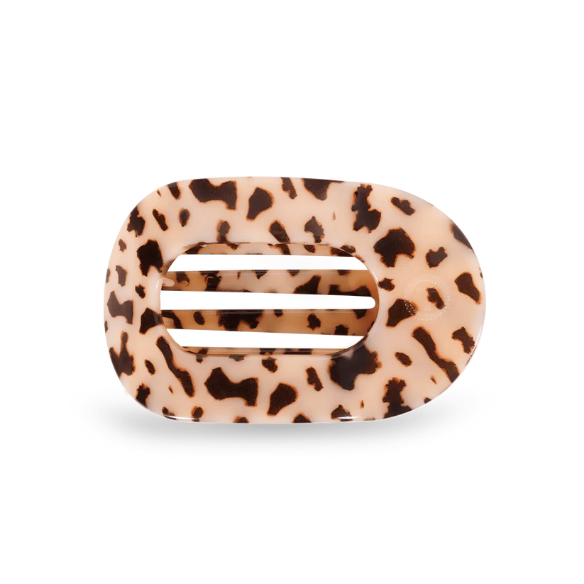 Teleties Flat Round Hair Clip Blonde Tortoise