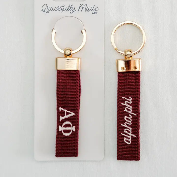 Sorority Embroidered Key Chains