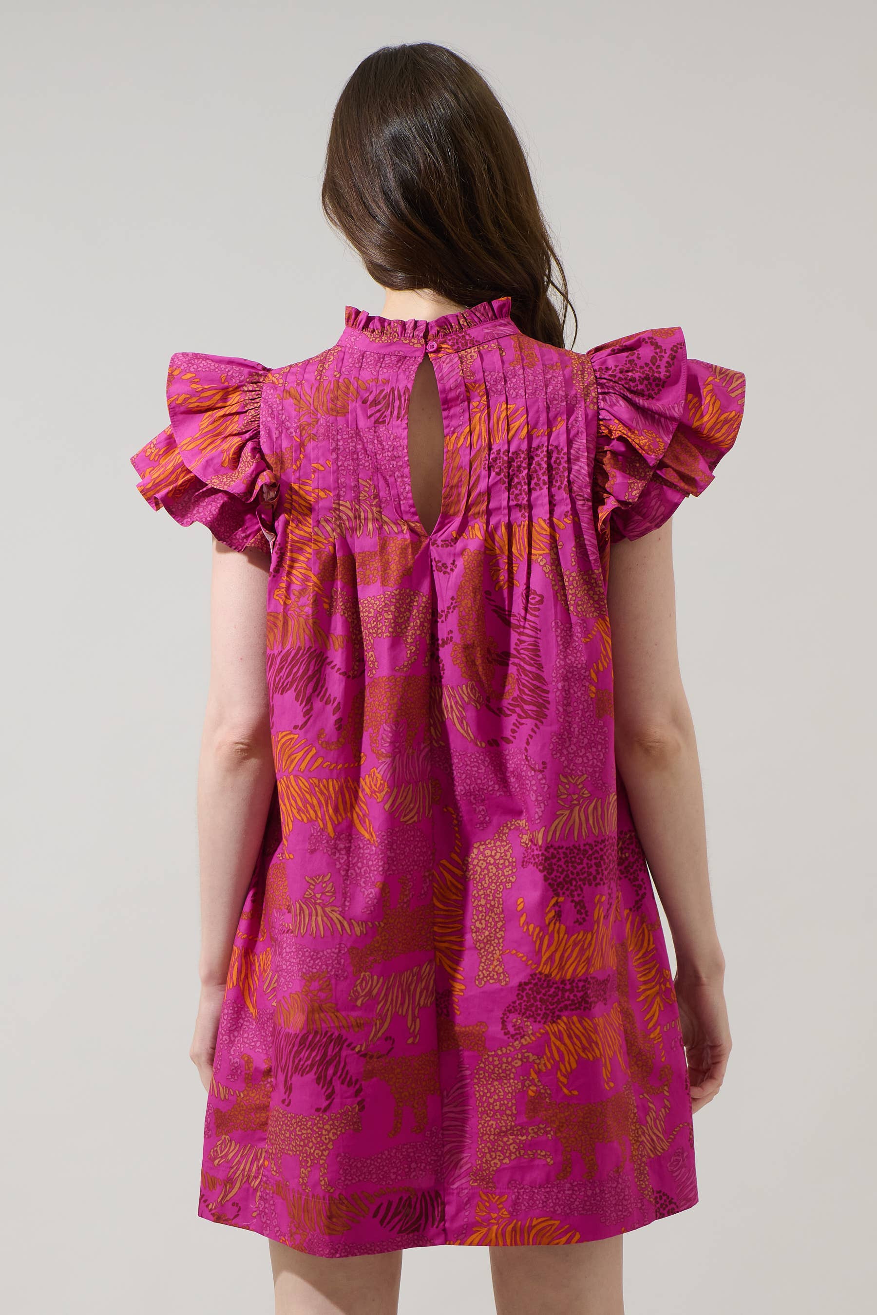 In the Jungle Lovel Shift Mini Dress: Magenta