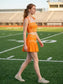 Ric Rac Trim Crop Top & Ruffle Skort Set