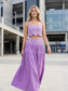 The Scalloped Chic Skirt Set Purple