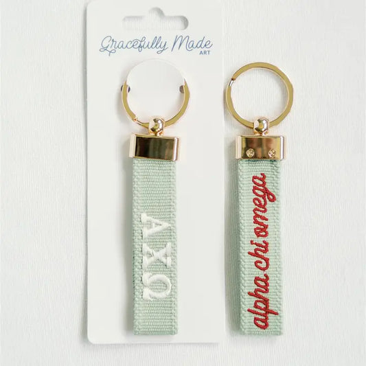 Sorority Embroidered Key Chains