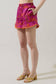 In the Jungle Evel Ruffle Shorts: Magenta