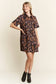 Collared Tiger Print Mini Dress