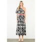 One Shoulder Pattern Maxi Dress