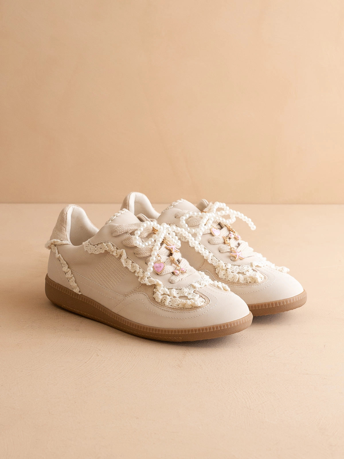 Lace Trimmed Retro Sneaker