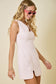 Wavy Cutout Sleeveless Tweed Dress