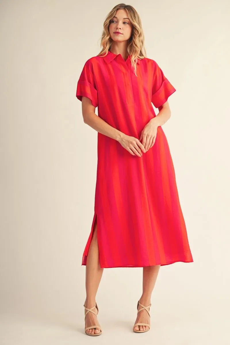 Sunset Sorbet Midi Dress