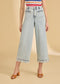 Suzanne Wide Crop Denim Ocean