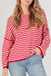 Striped T Body Sweater Red/Ivory
