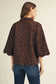 Mocha Leopard Scallop Hem Blouse