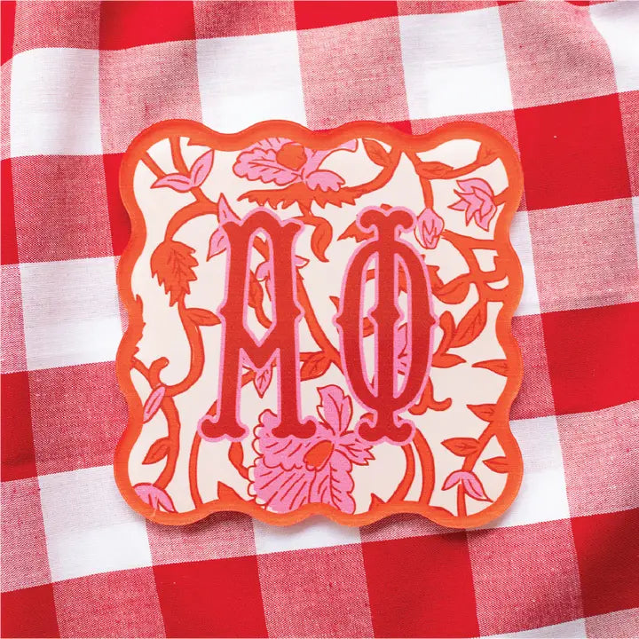 Sorority Block Print Acrylic Coasters